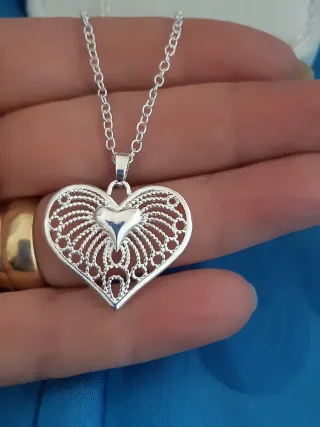 Collar Corazón Filigrana Plata 925