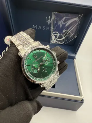 Reloj Maserati Verde y Plateado