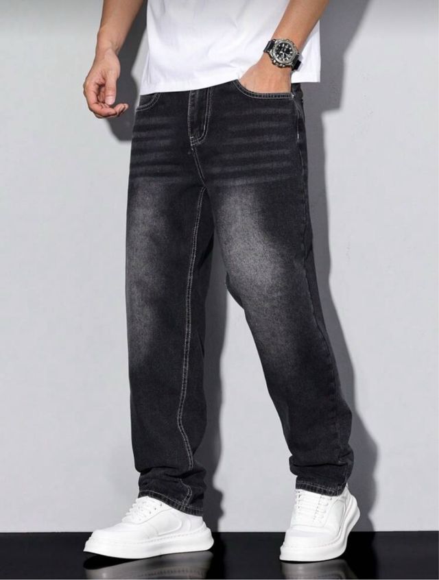 Pantalón vaquero hombre negro/gris XL