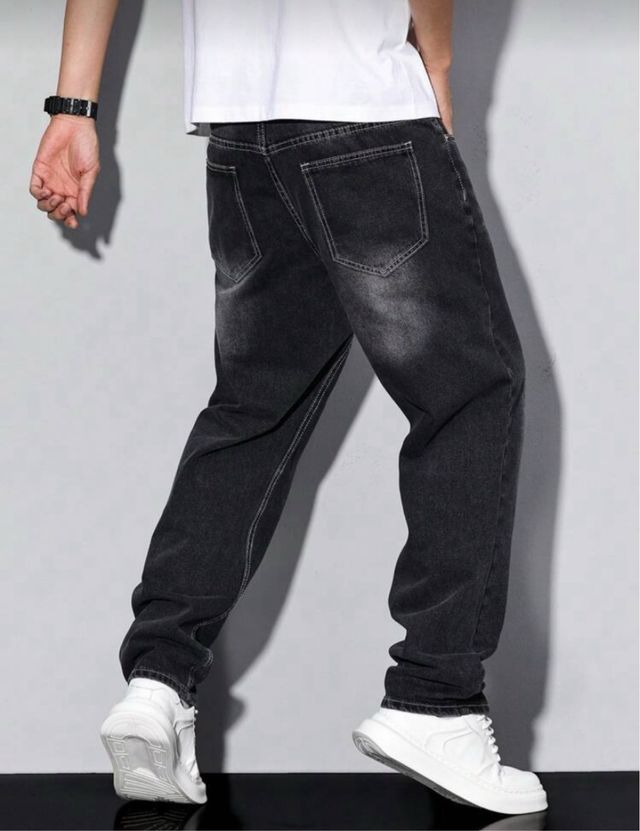 Pantalón vaquero hombre negro/gris XL