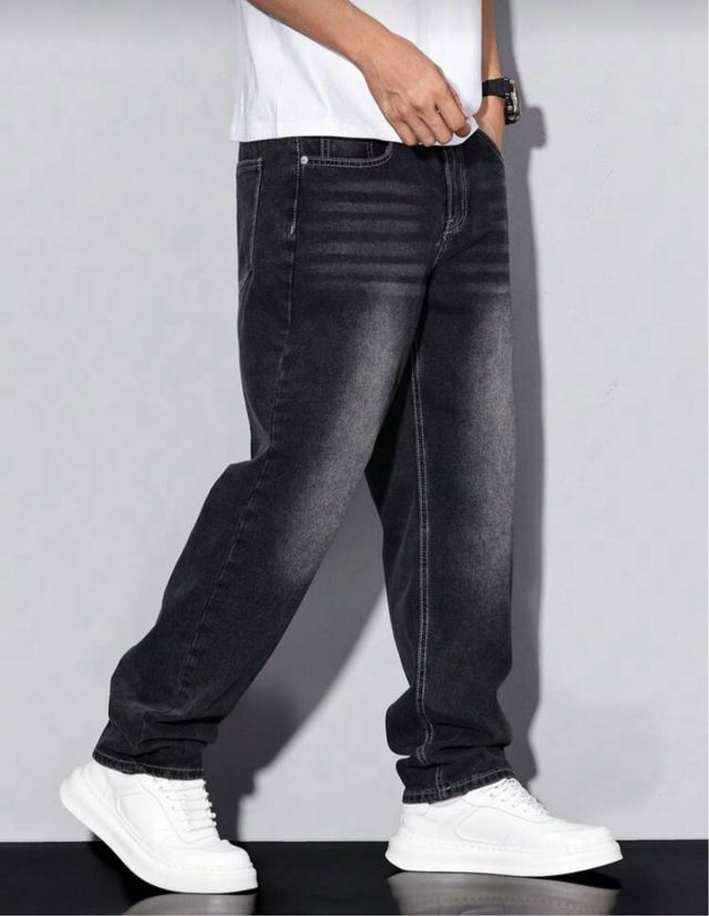 Pantalón vaquero hombre negro/gris XL