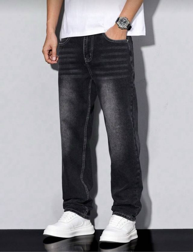 Pantalón vaquero hombre negro/gris XL