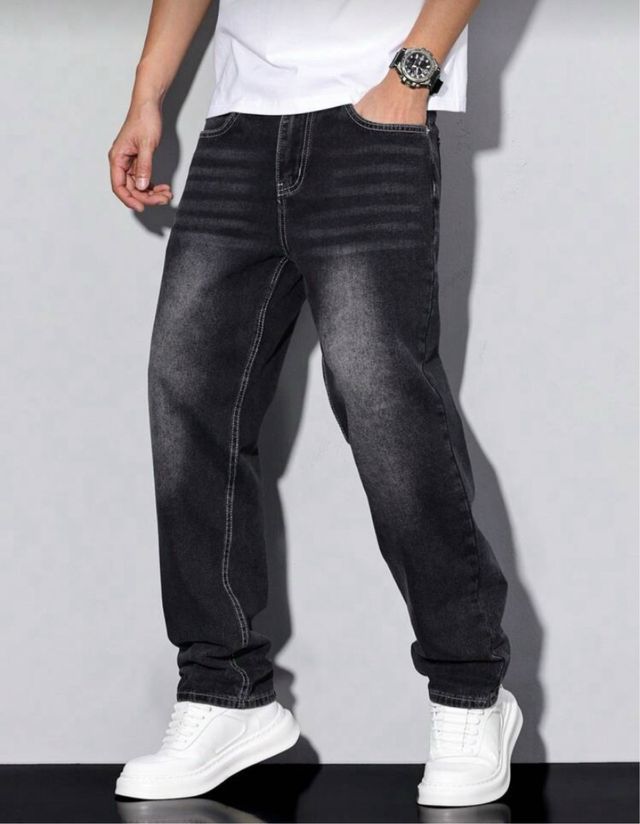 Pantalón vaquero hombre negro/gris XL