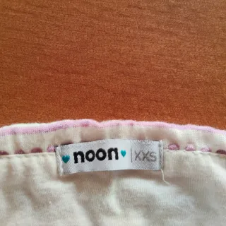 Top noon bandeau blanco con rayas rosas