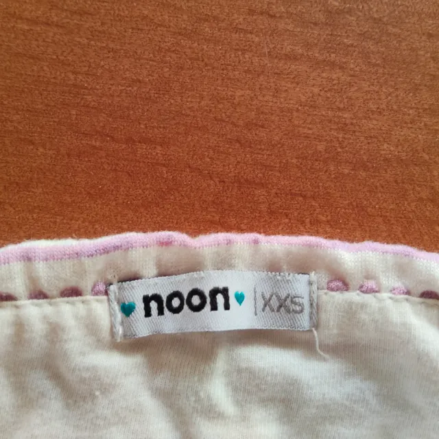 Top noon bandeau blanco con rayas rosas