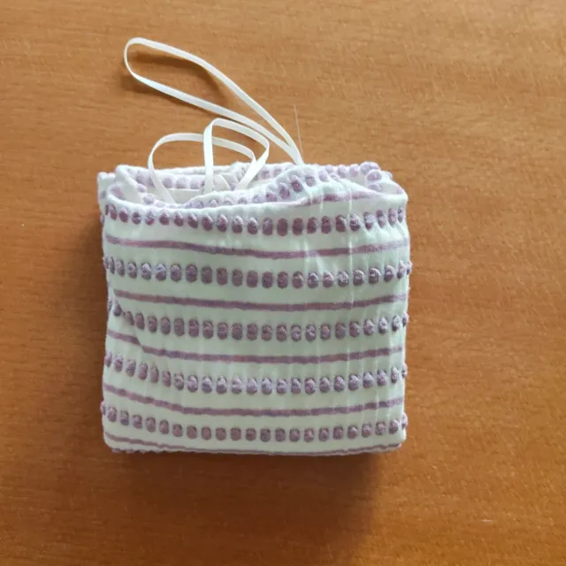 Top noon bandeau blanco con rayas rosas