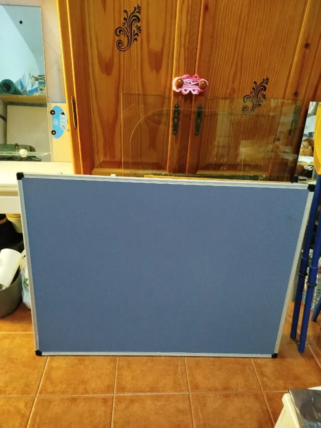 Pizarra Magnética Azul y Plateada