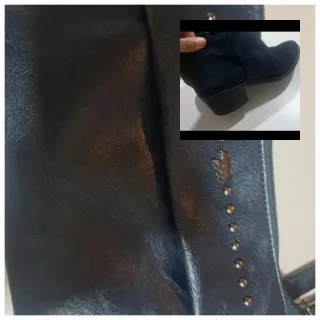 Botín y bolso azul marino. Conjunto muy buen estad