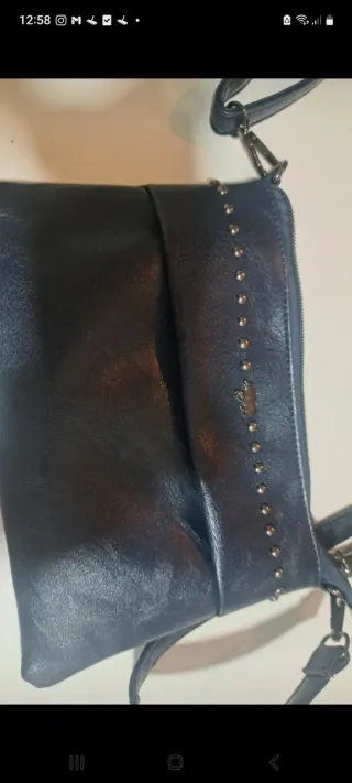 Botín y bolso azul marino. Conjunto muy buen estad