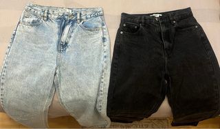 Pantalones Mom Pull and Bear (Azul y Negro)