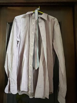 Completo  uomo  con camicia e cravatta grigio
