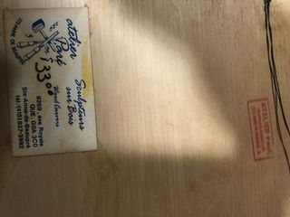 Cuadro madera tallada y pintado a mano