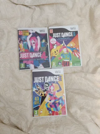 Lote 3 Juegos Wii Just Dance 4, 2015, 2016