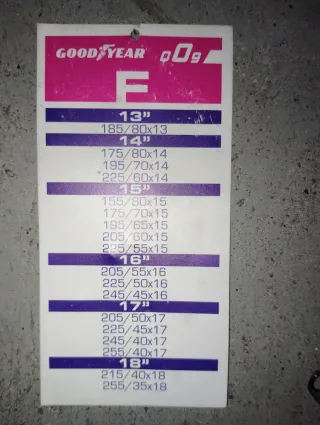 Cadenas textiles Goodyear para nieve sin usar