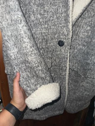 Abrigo Pull & Bear gris L