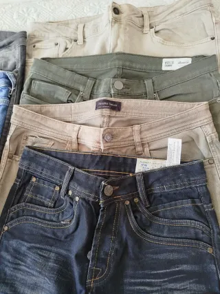 Lote 7 pantalones vaqueros, varias marcas y tallas