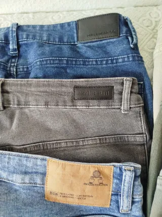 Lote 7 pantalones vaqueros, varias marcas y tallas