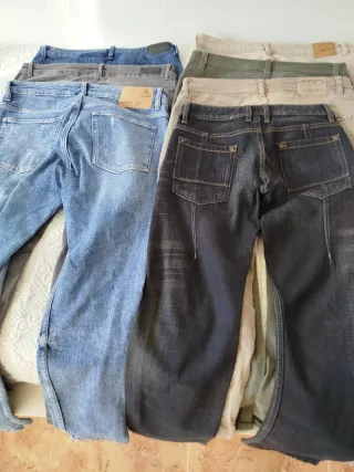 Lote 7 pantalones vaqueros, varias marcas y tallas