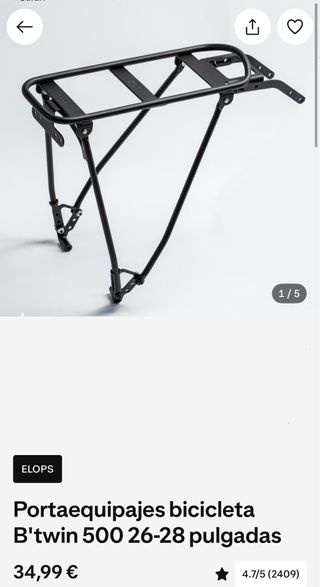 Portaequipajes bici eléctrica