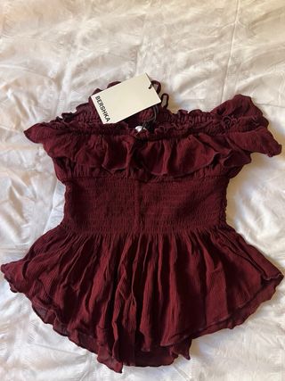 Top Bershka burgundy