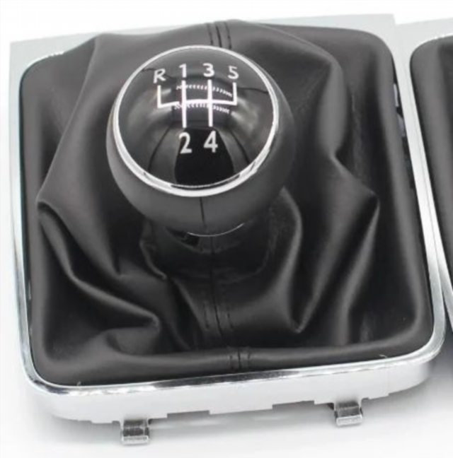 Pomo palanca cambios Volkswagen Passat B6 cuero 5