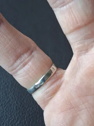Anillo artesano Plata y esmalte Turquesa, unico!