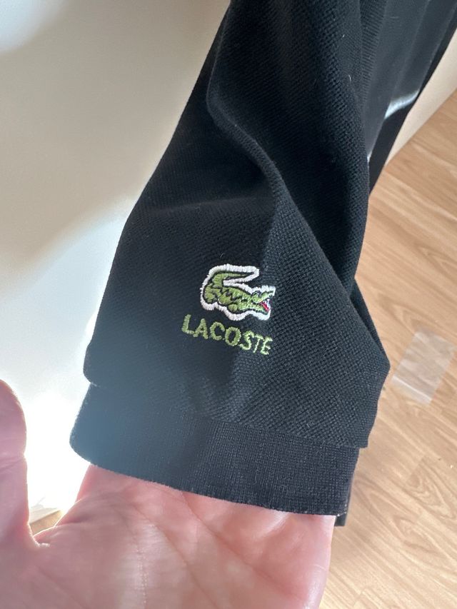 Polo Lacoste Negro Talla L