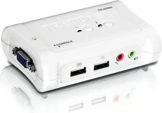 TRENDnet TK‑209K Switch KVM 2 puertos USB/VGA con audio