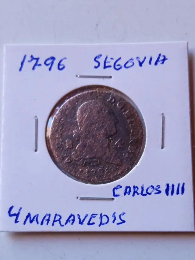Carlos IIII 1796. 4 maravedís de Segovia
