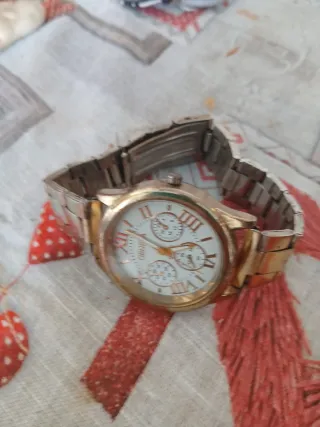 Reloj Acero Inoxidable Dorado y Plateado