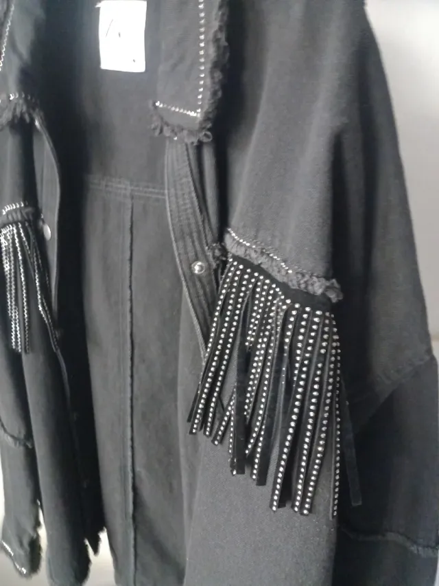 Cazadora Zara Negra Mujer Talla M