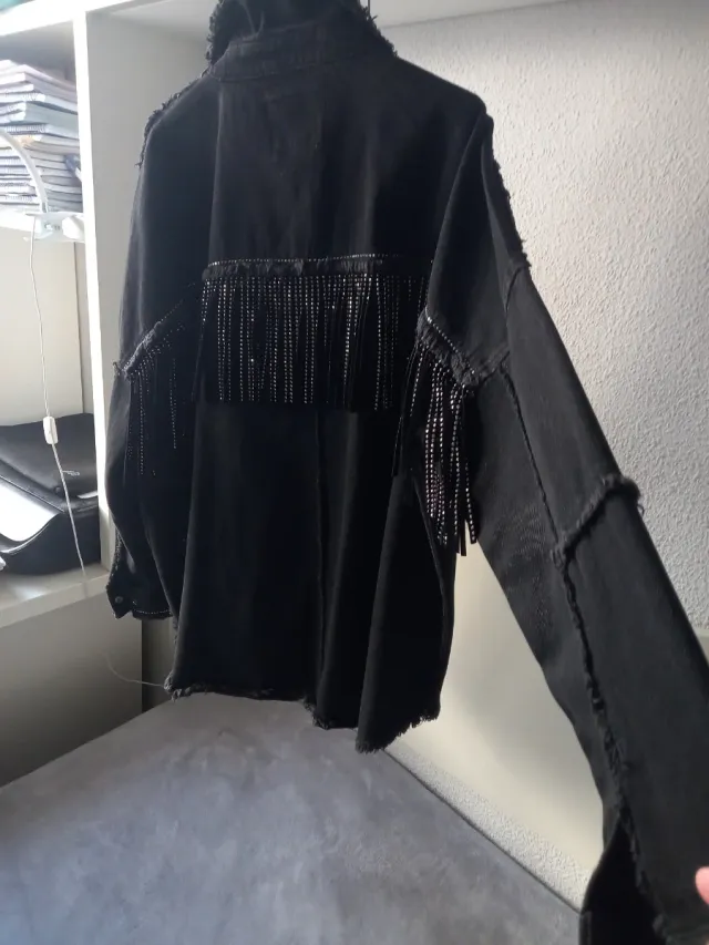 Cazadora Zara Negra Mujer Talla M