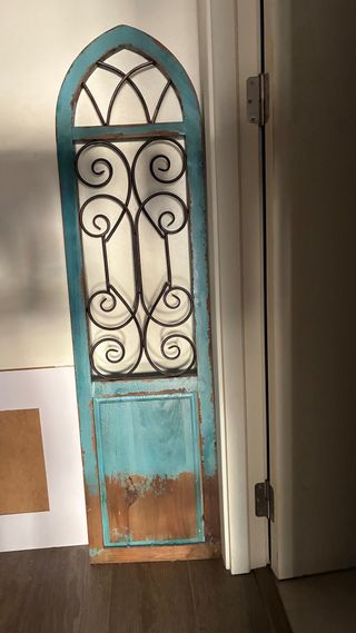 Puerta Decorativa Azul Estilo Vintage