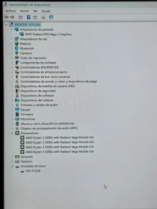 Portátil AMD Ryzen 3 16GB RAM 512GB SSD