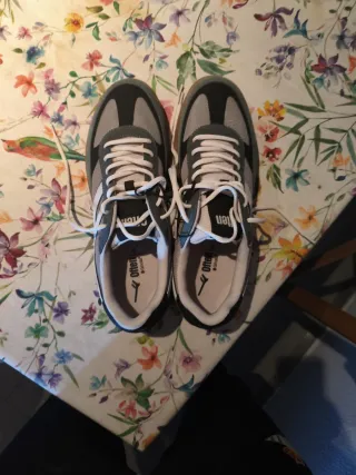 Zapatillas grises y negras