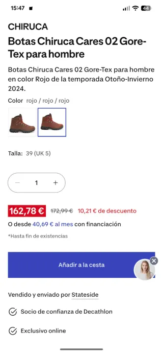 Botas Chiruca Cares 02 GORE-TEX Talla 45