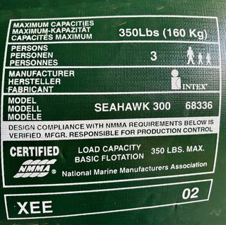 Barca hinchable Intex Seahawk 300 + Bomba electric