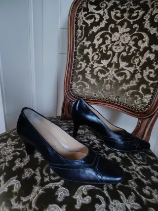 Scarpe décolleté vera pelle tacco 6 cm