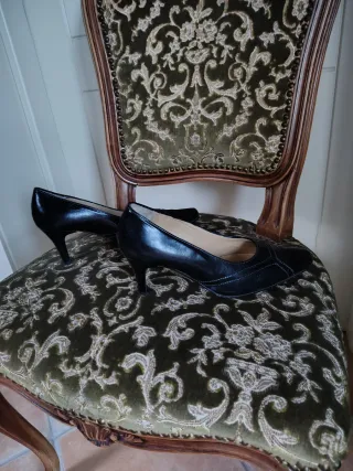 Scarpe décolleté vera pelle tacco 6 cm