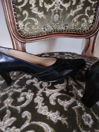 Scarpe décolleté vera pelle tacco 6 cm