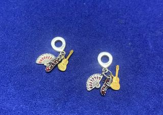 Charm Guitarra Zapato Abanico pulsera Pandora plat