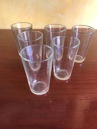 6 Vasos de Vidrio Transparentes 10cl