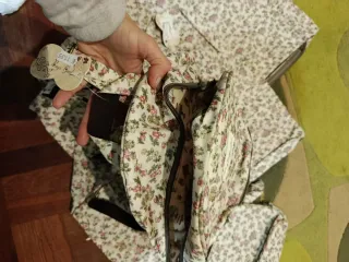 Set de Bolsas y Mochila Estampado Floral