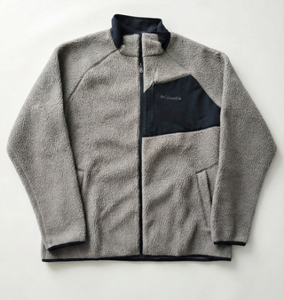 Forro polar Columbia gris y azul marino