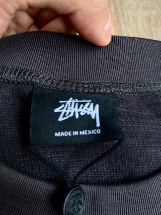 Sudadera Stussy Basic Thermal Gris