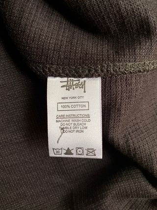 Sudadera Stussy Basic Thermal Gris