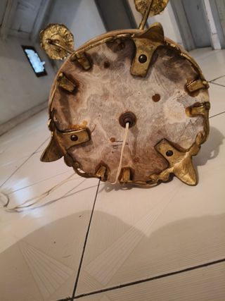 Lámpara Candelabro Bronce y Mármol