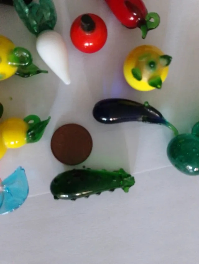 Mini Frutas y Verduras de Cristal murano