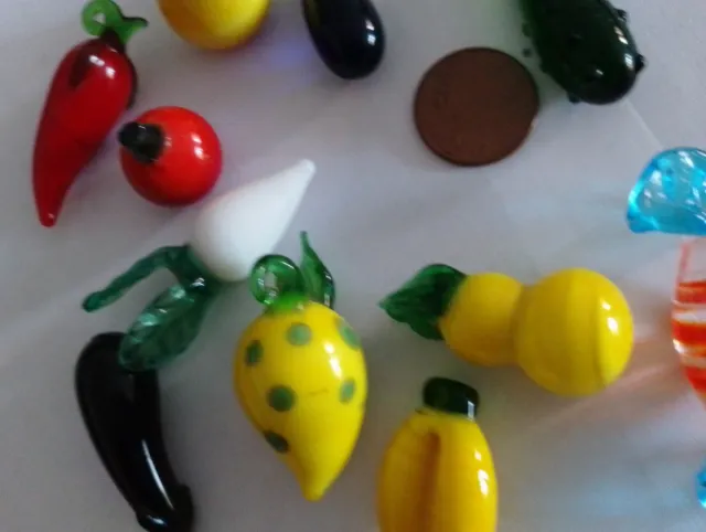 Mini Frutas y Verduras de Cristal murano