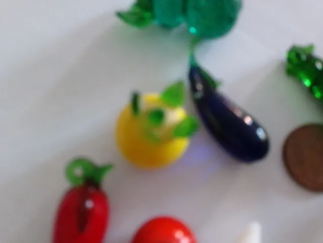 Mini Frutas y Verduras de Cristal murano